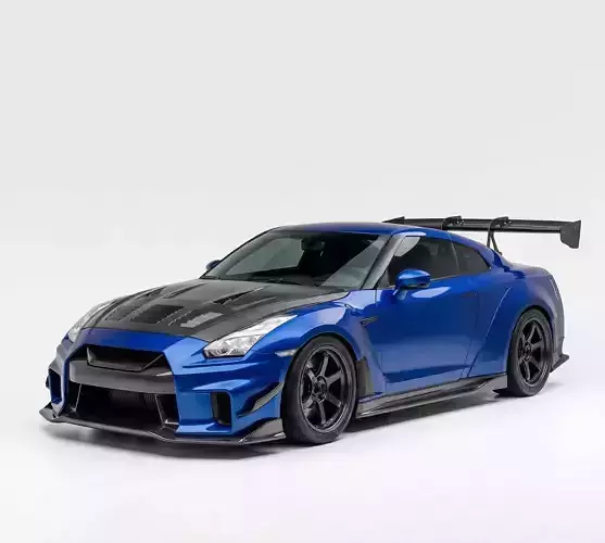 Custom Nissan GT-R R35 Liberty Walk Low-poly 3D model