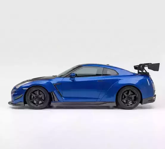 Custom Nissan GT-R R35 Liberty Walk Low-poly 3D model 5