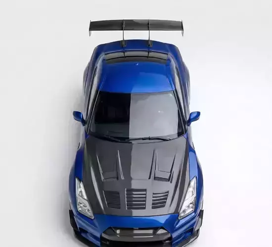 Custom Nissan GT-R R35 Liberty Walk Low-poly 3D model 3