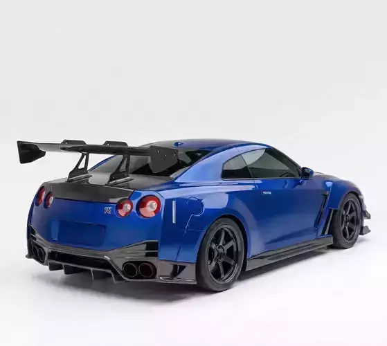 Custom Nissan GT-R R35 Liberty Walk Low-poly 3D model 6