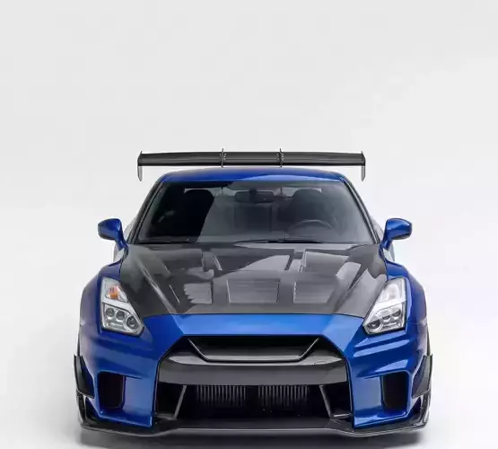 Custom Nissan GT-R R35 Liberty Walk Low-poly 3D model 7