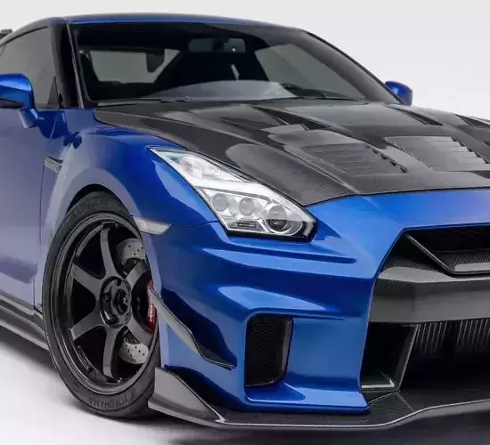 Custom Nissan GT-R R35 Liberty Walk Low-poly 3D model 2