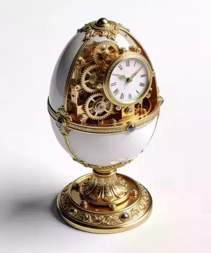 Realistic Easter Egg Clock 3D Model 3D Model
