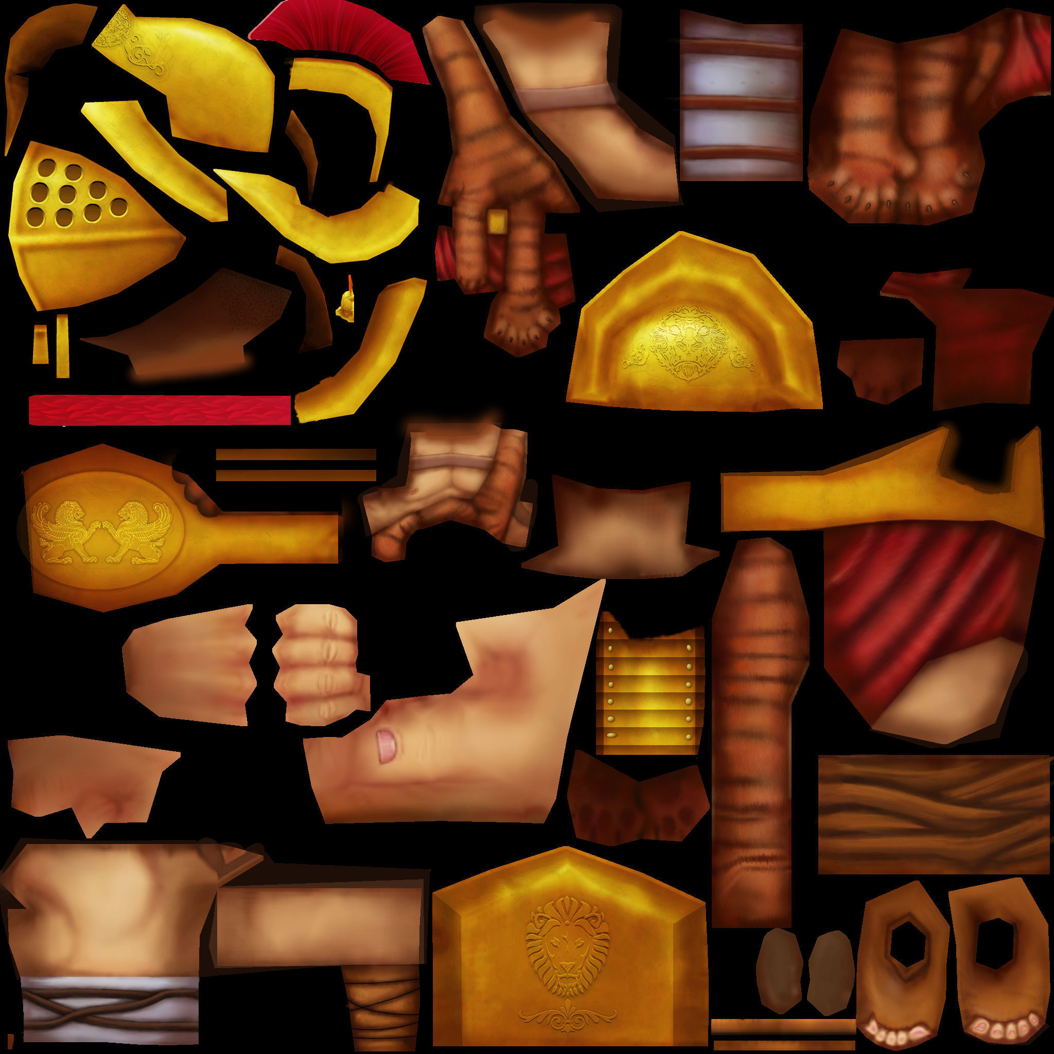 Low Poly Roman Warriors Low-poly 3D model_12