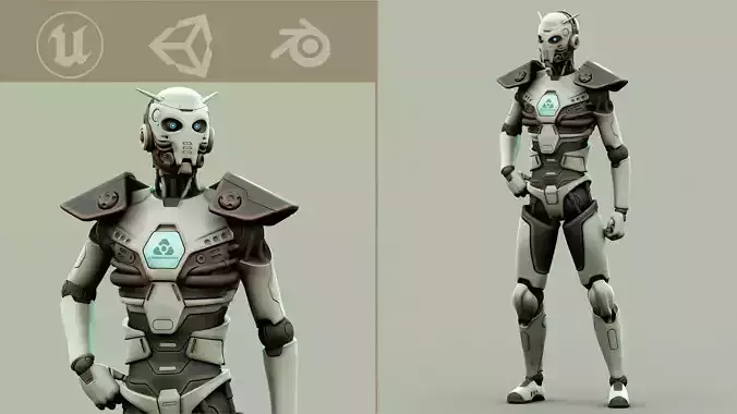  CYBORGTOPIA B-32 Rigged for Unreal Engine - Unity - MIXAMO