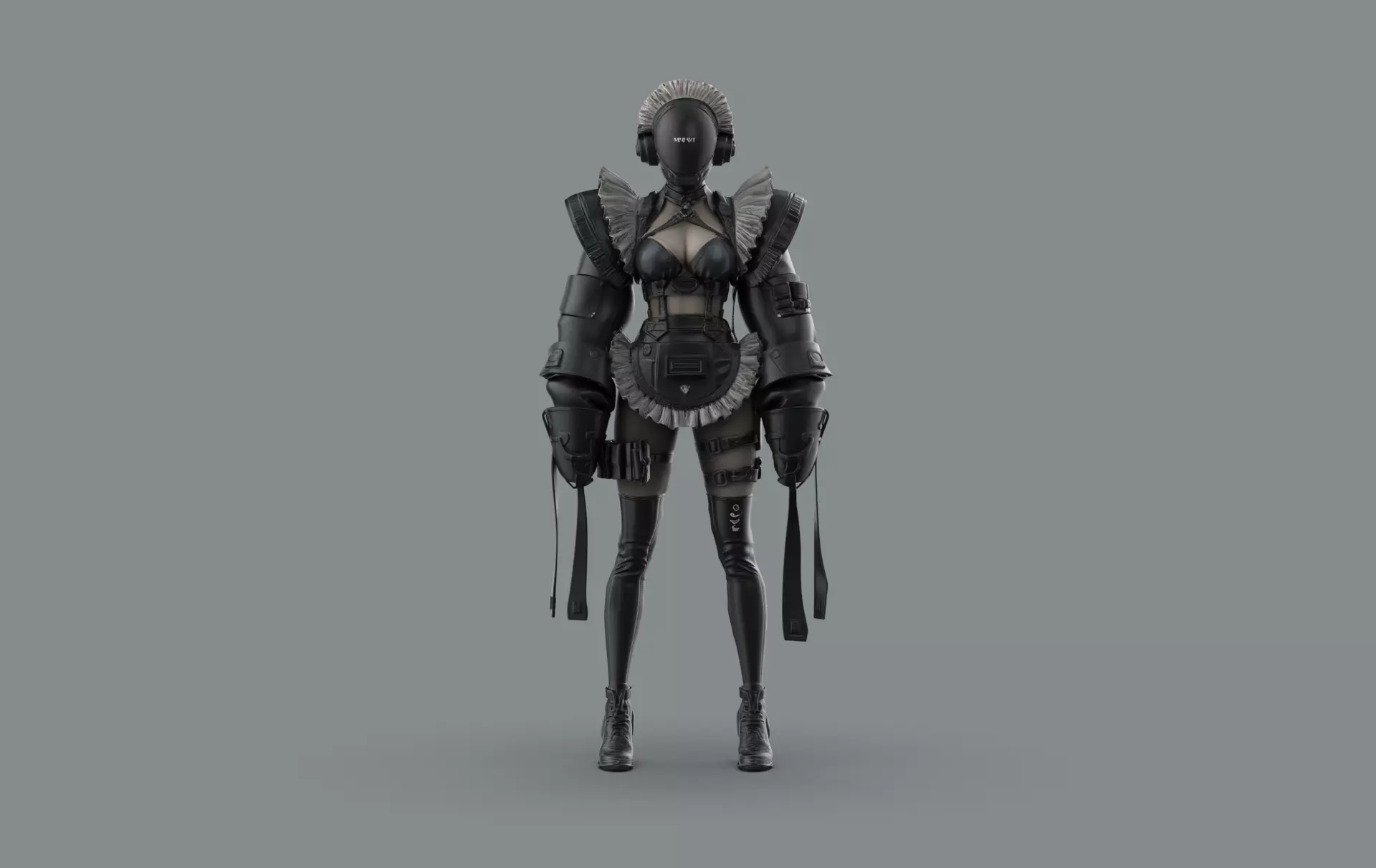 Night City Character Maid 3D model