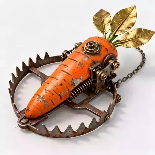 Realistic Steampunk Carrot Trap 3D Model