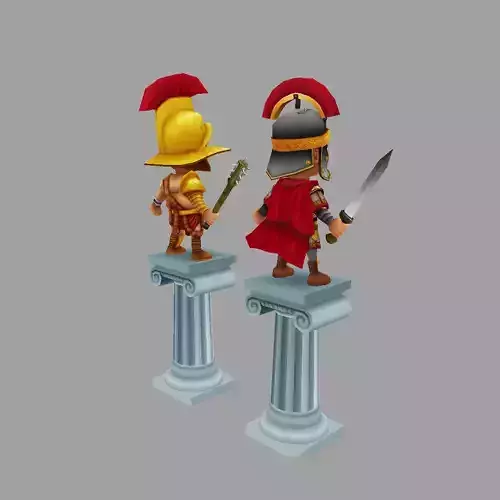 Ancient Free Low Poly Warriors Free low-poly 3D model