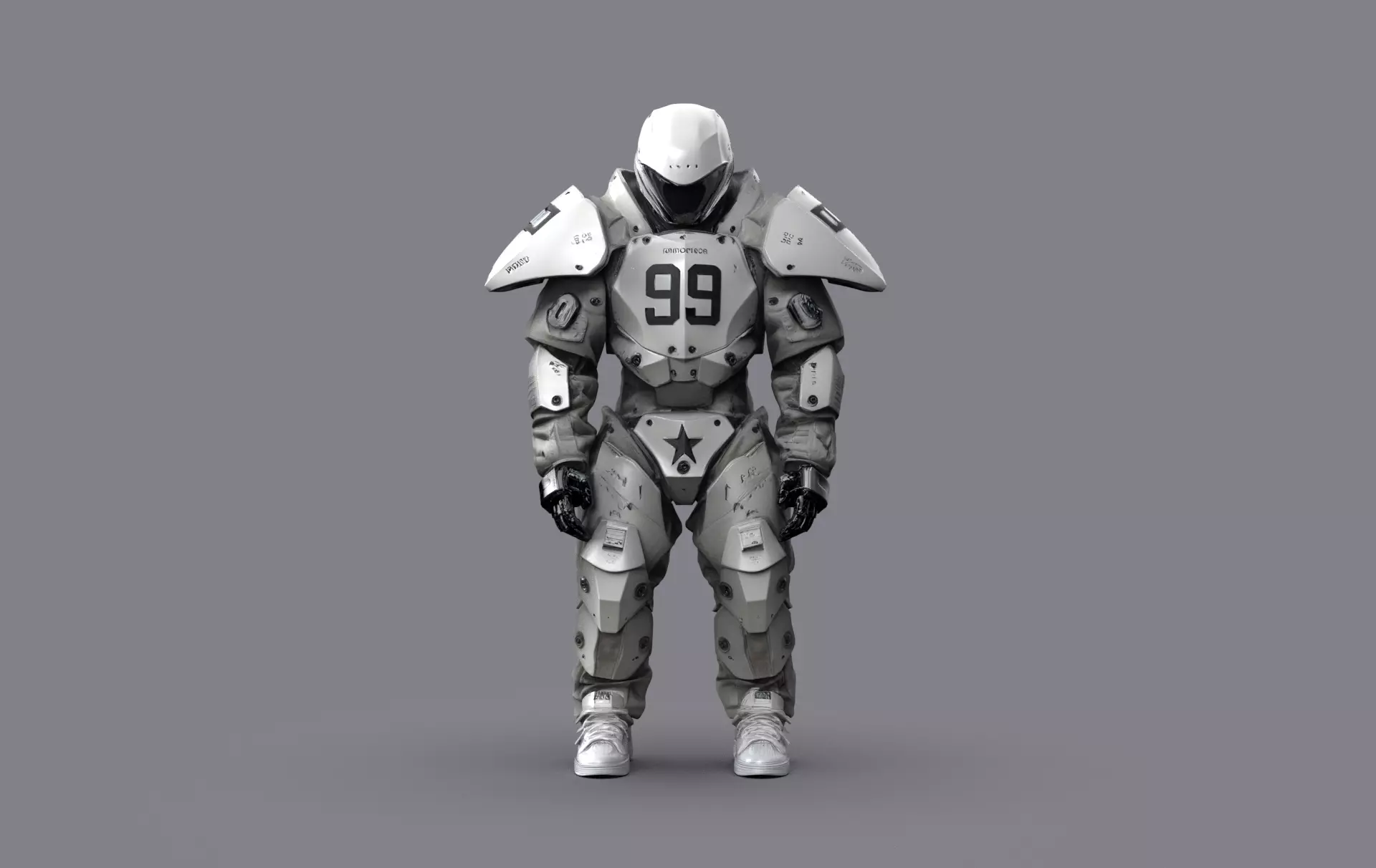 Night City Character Football Player 3D model