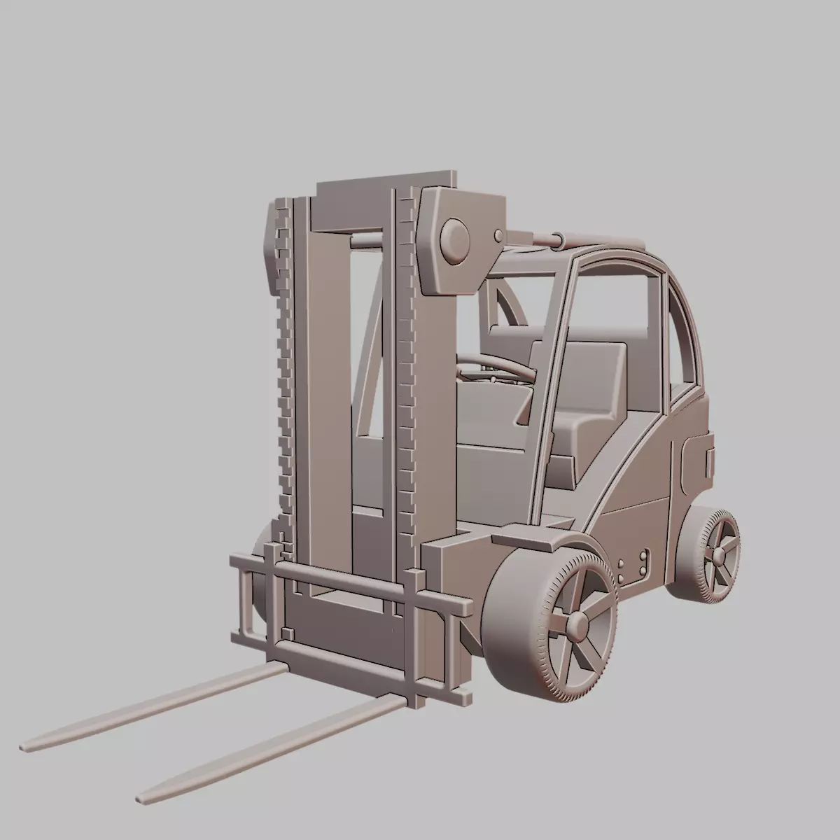 Industrial Forklift Warehouse Vehicle 3D Print Model 3D print model