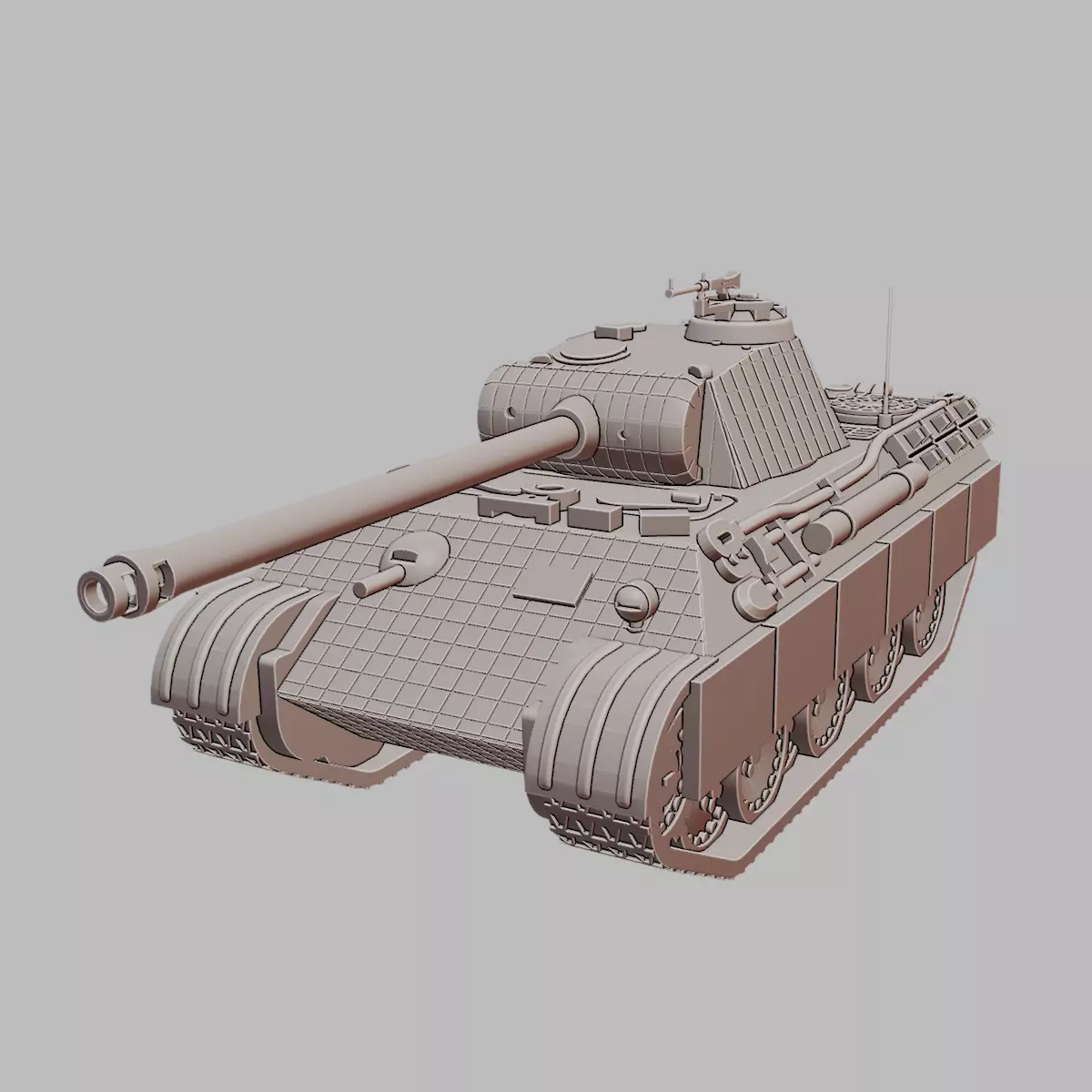 Panther Ausf A German WWII Medium Tank 3D Printable 3D print model