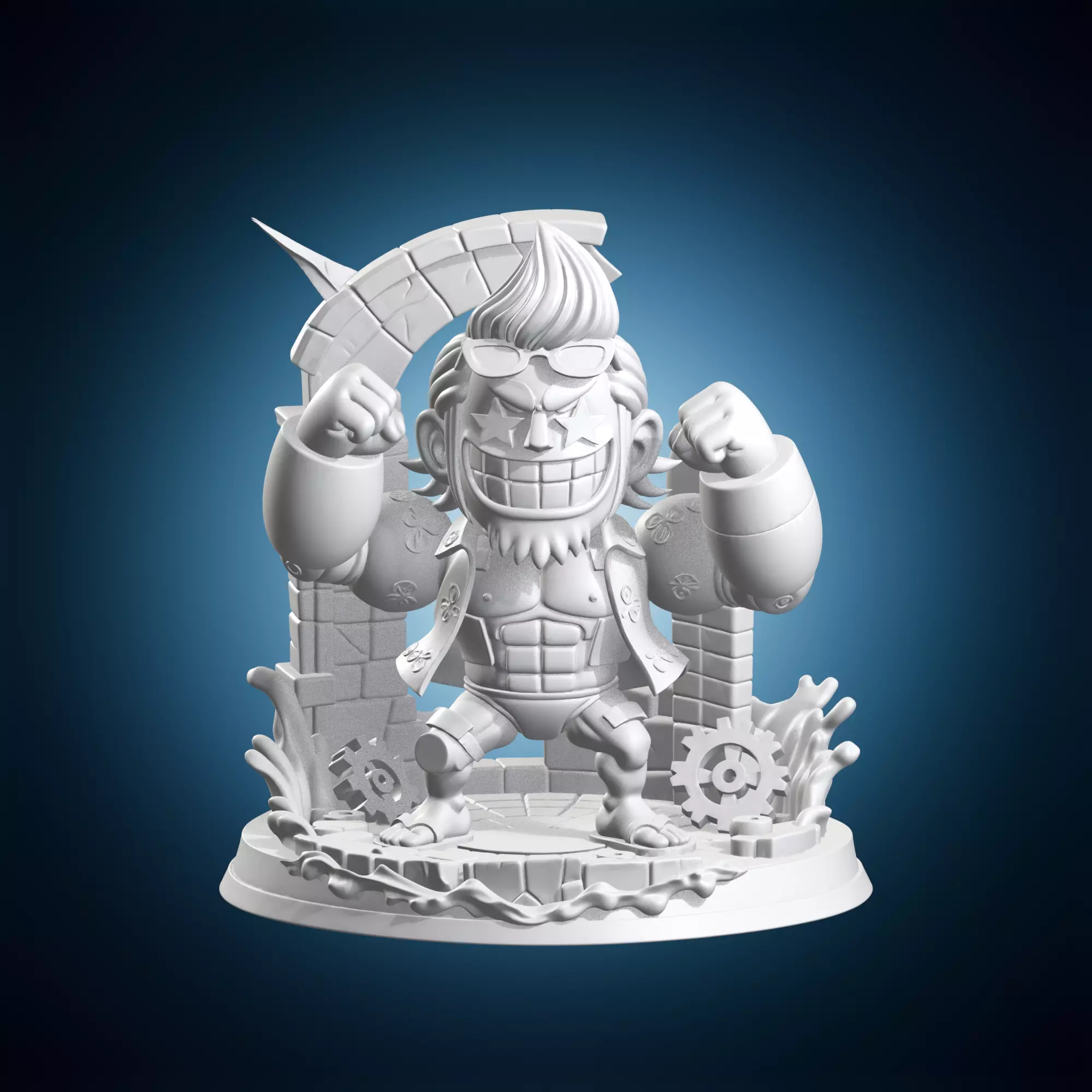 Chibi Franky Anime Miniature 3D print model