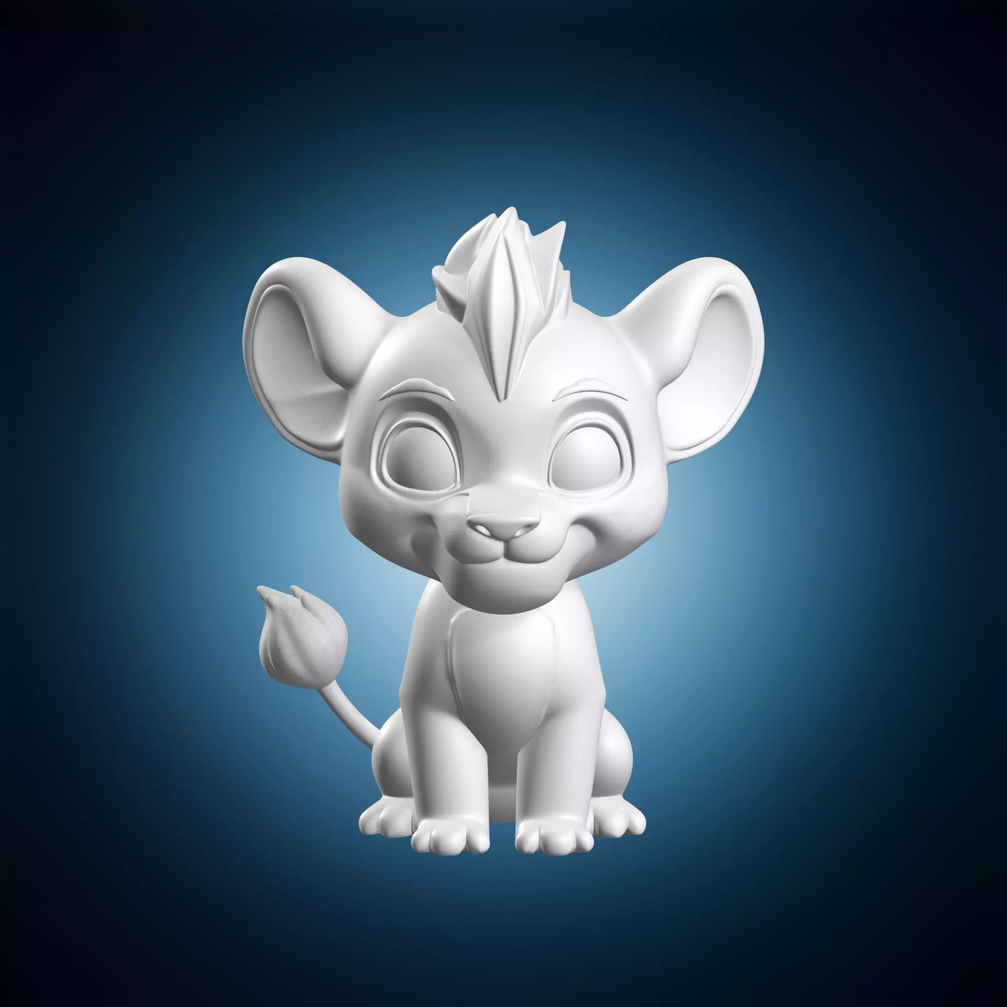 Simba Lion King Cub Figurine 3D print model