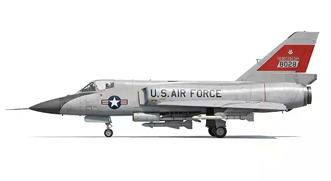 Convair F106 Delta Dart Interceptor Fighter Jet STL Model