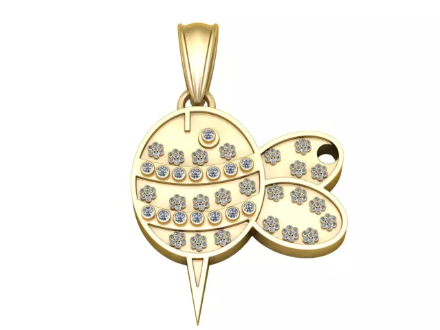 3D Printable Bumble Bee Charm Pendant 3D print model
