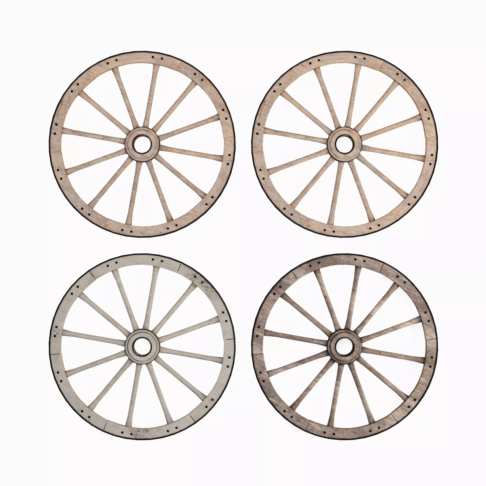 Vintage Wood Wheel Pack