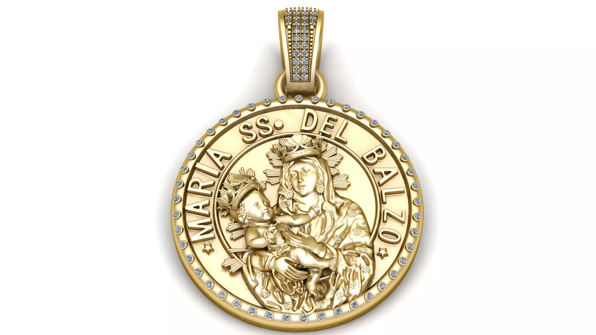3D Printable Maria SS Del Balzo Religious Medallion 3D print model
