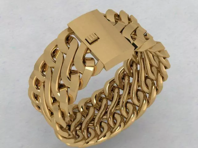 Unique Stepped Link Bracelet for Men 3D print model