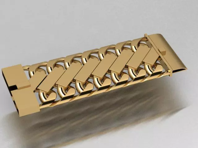 Unique Stepped Link Bracelet for Men 3D print model