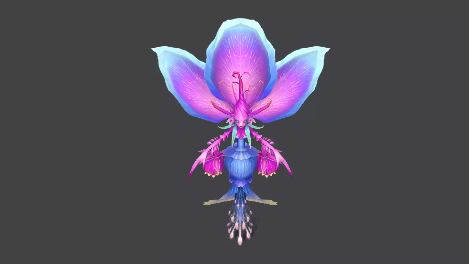 Flower Fairy Low-poly 3D model