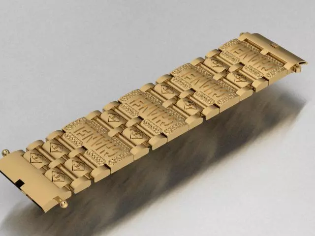 Luxury Fashion Bracelet Two Tone Designer Inspired 3D print model