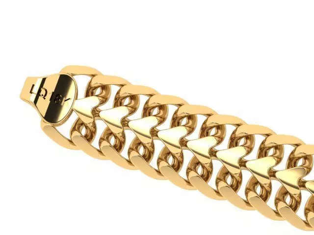 Unique Stepped Link Bracelet for Men 3D print model