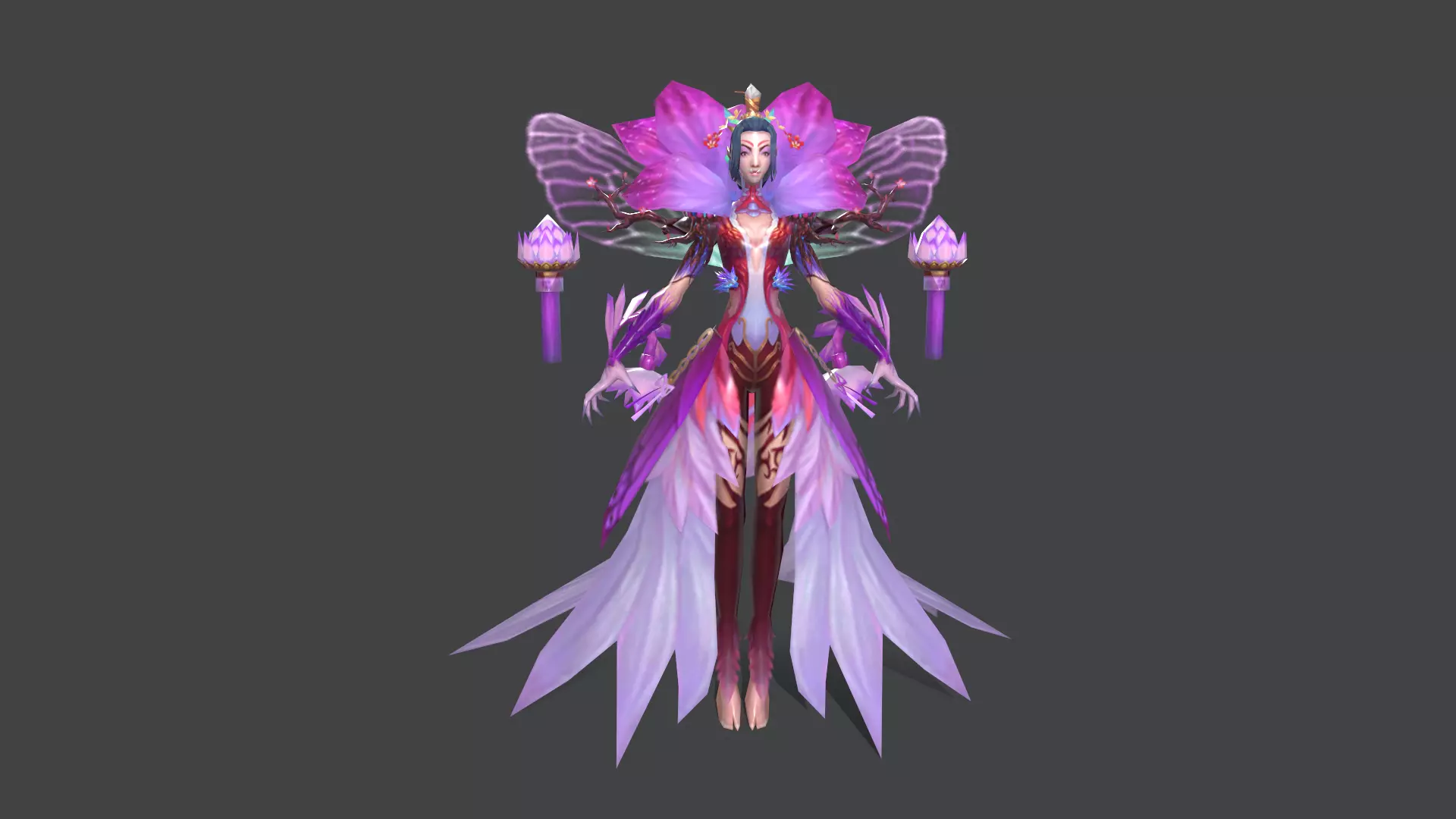Flower Fairy Low-poly 3D model