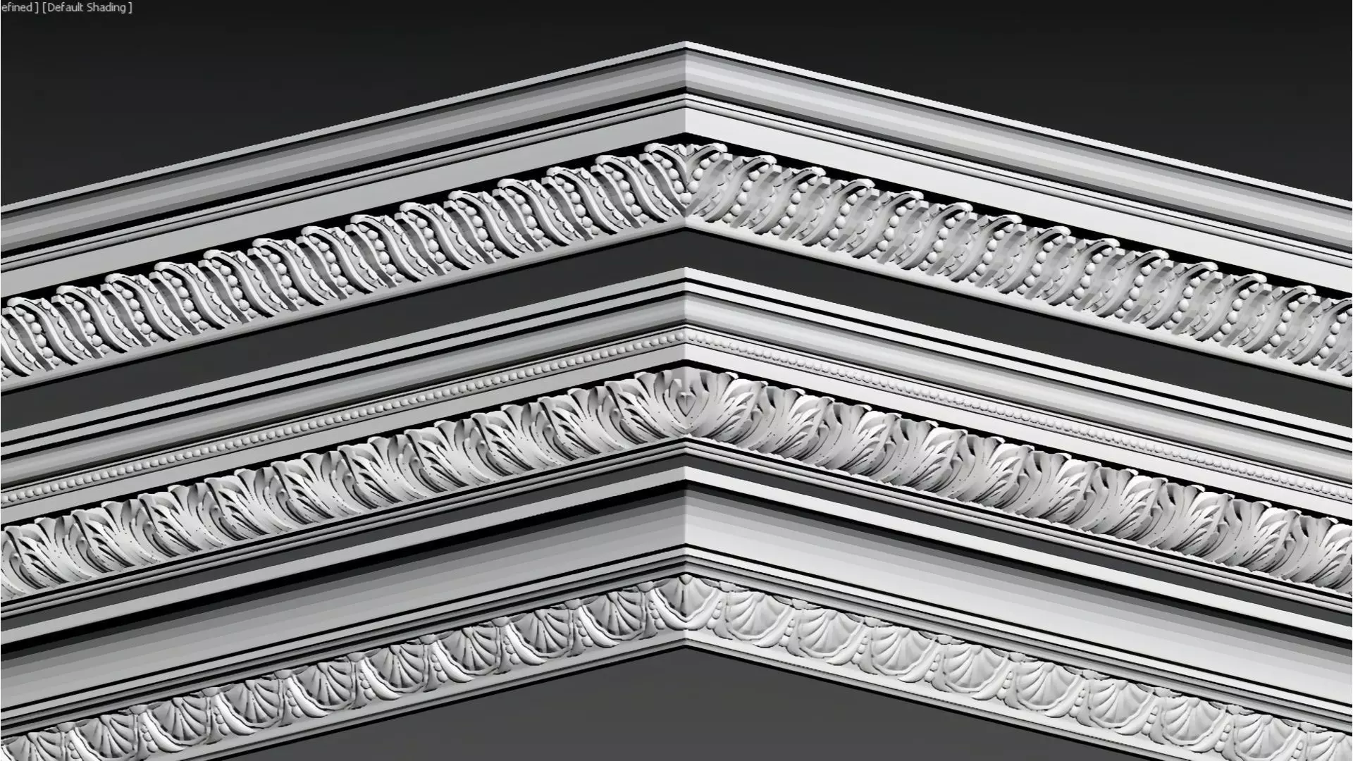 Plaster molding 3D model