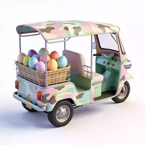 Pastel Tactical Easter Delivery Tuk-Tuk  Model