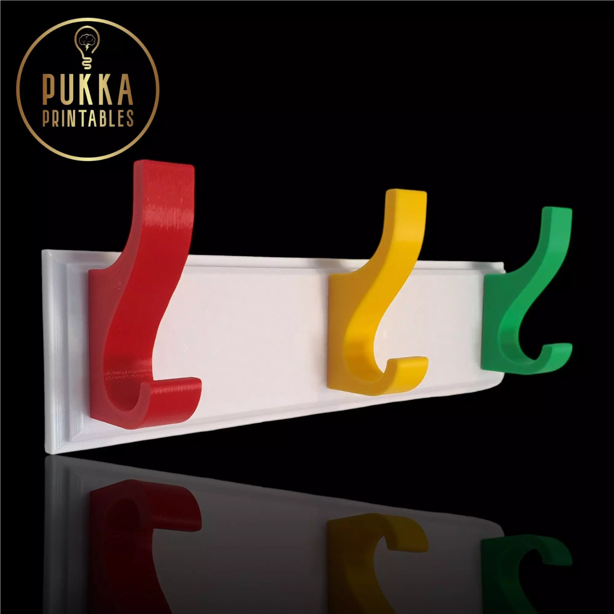 Modular Coat Hook Rack Hidden Screw Wall Mount 3D Printable STL 3D print model