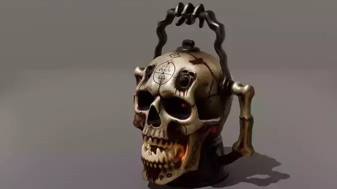 DVL3DStudio Necromancer Hand Lantern Low Poly  Game Ready