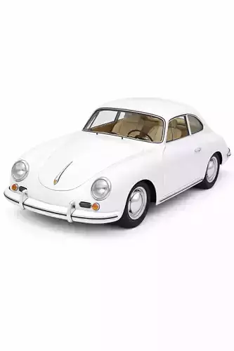 1955 Porsche 356 Low Poly Classic Sports Car Low-poly 3D model