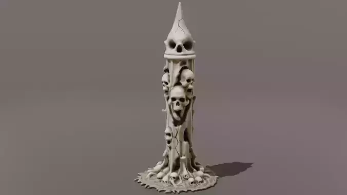 DVL3DStudio Skull Obelisk Monument Low Poly  Game Ready