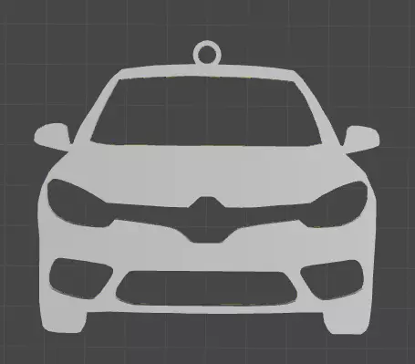 Renault Fluence Car Rearview Mirror Ornament- key chain 3D print model