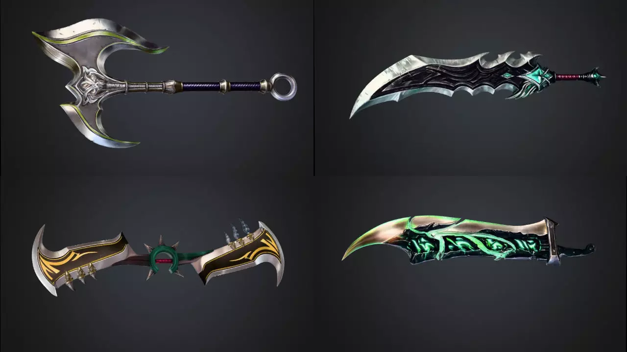 Game Weapons - Bundle pack of 4 3D print model