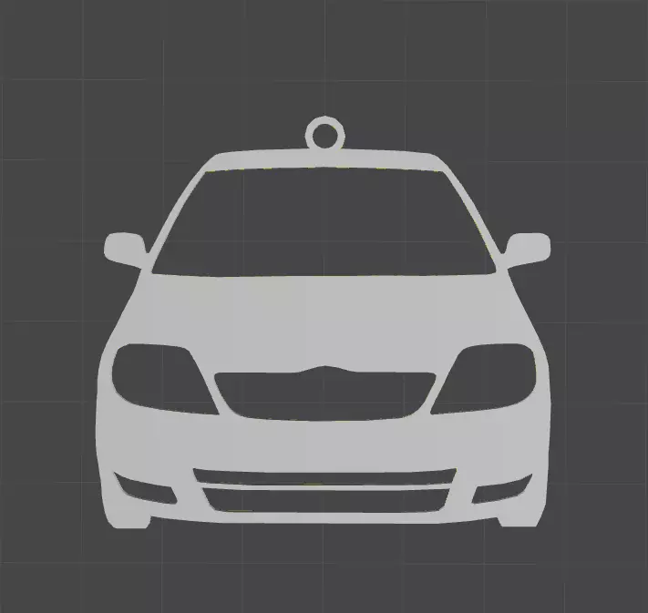 Toyota Corolla 03-07 Car Rearview Mirror Ornament - Key Chain Free 3D print model