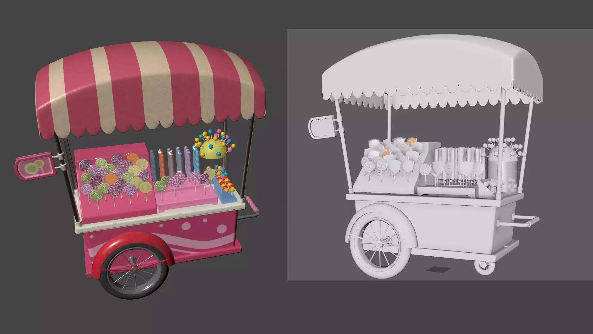 cart stall 3D model
