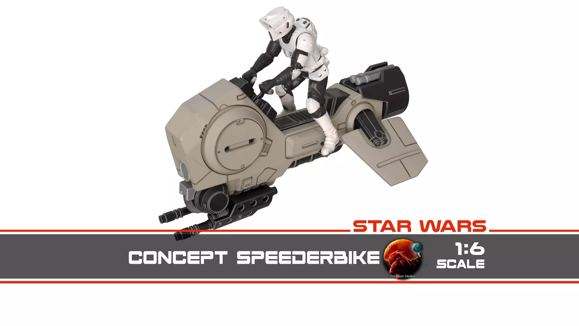Concept Speederbike 1-6 scale Hottoys 3D print model