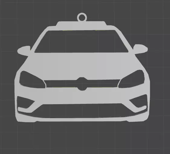 VW GOLF 7 body kit Car Rearview Mirror Ornament 3D print model