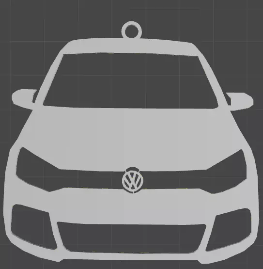 Vw POLO MK6 2009-17 Car Rearview Mirror Ornament- key chain 3D print model