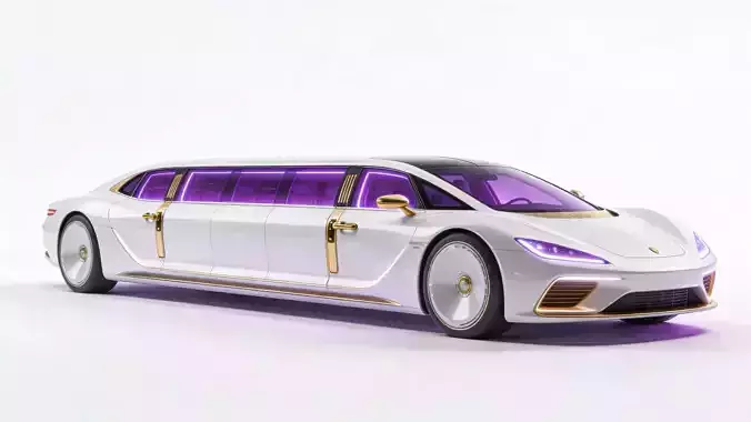 Futuristic Sci-Fi Compact Car 3D Model
