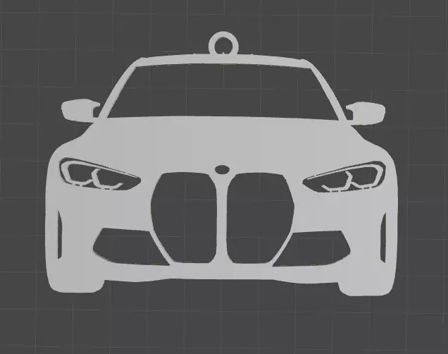 M3 Car Rearview Mirror Ornament - Key chain 3D print model