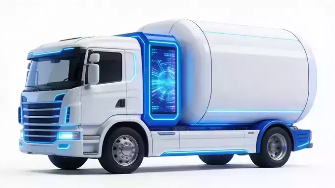 Futuristic Sci-Fi Heavy Tanker Truck 3D Model