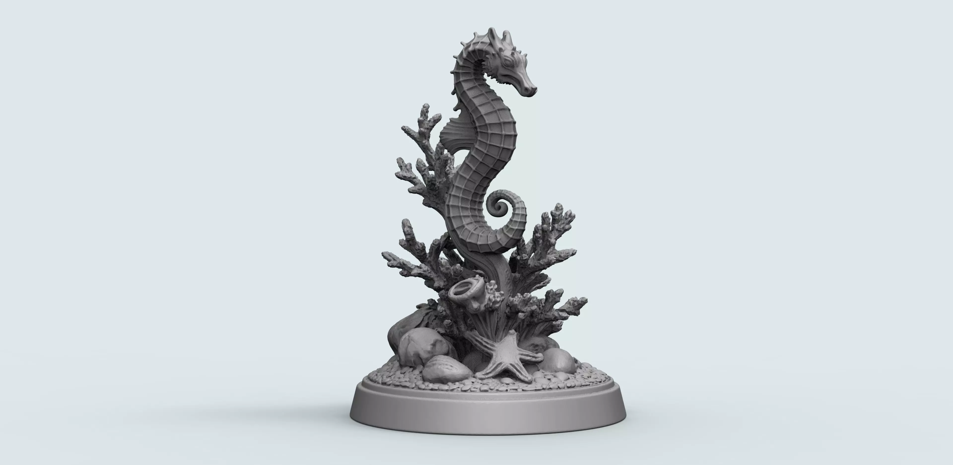 Seahorse Coral Reef Ocean Diorama Miniature 3D print model