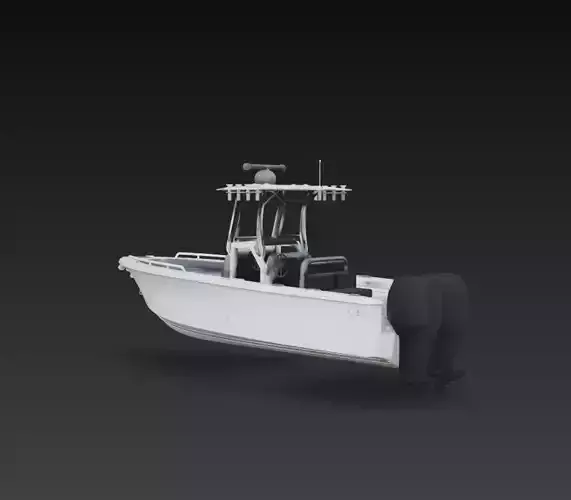 Offshore Fishing Boat 3D Model  Center Console Sport Boat