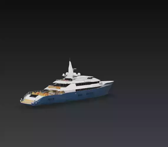 Modern Ocean Exploration Mega Yacht