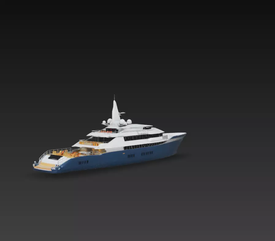 Modern Ocean Exploration Mega Yacht 3D print model