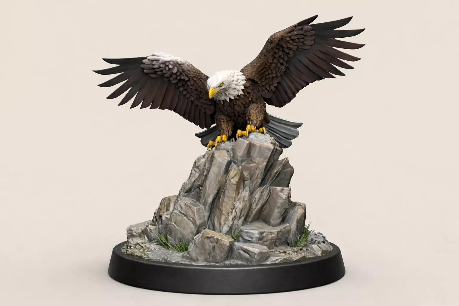 Bald Eagle Statue American Eagle Miniature 3D print model