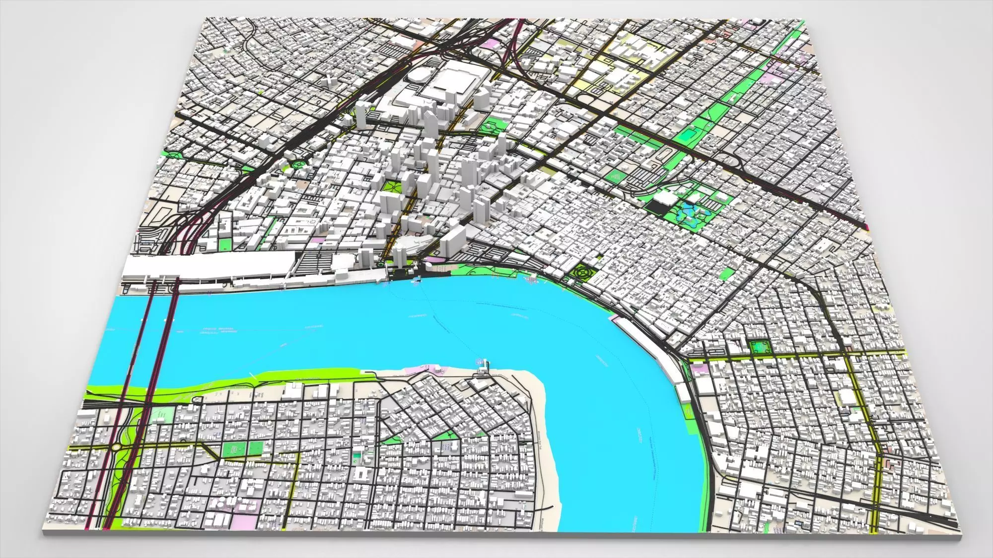 Cityscape New Orleans Louisiana USA 3D model