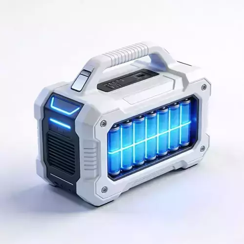 Futuristic Sci-Fi Portable Energy Generator Model